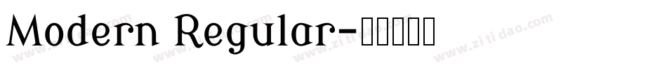 Modern Regular字体转换